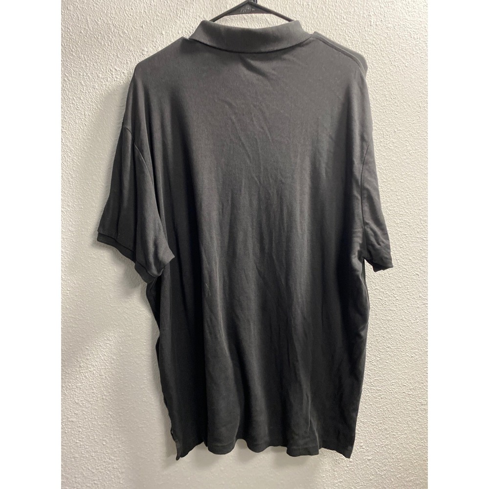 US Polo Association Men XL Black Luxury Feel Short Sleeve Cotton Polo Shirt Logo - Picture 3 of 3